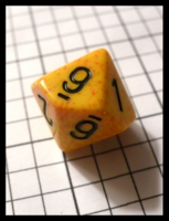 Dice : Dice - 10D - Chessex Yellow with Orange Speckles and  Black Numerals - Ebay june 2010
